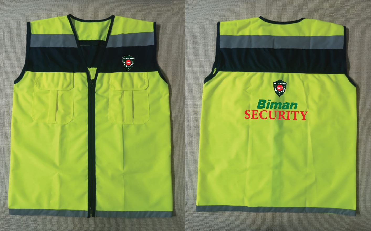 Exclusive Collection Two Pockets Security Department Black lemon Apron APR052