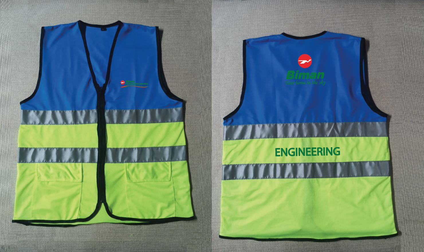 Exclusive Collection Two Pockets Engineering Department Blue lemon Apron APR054
