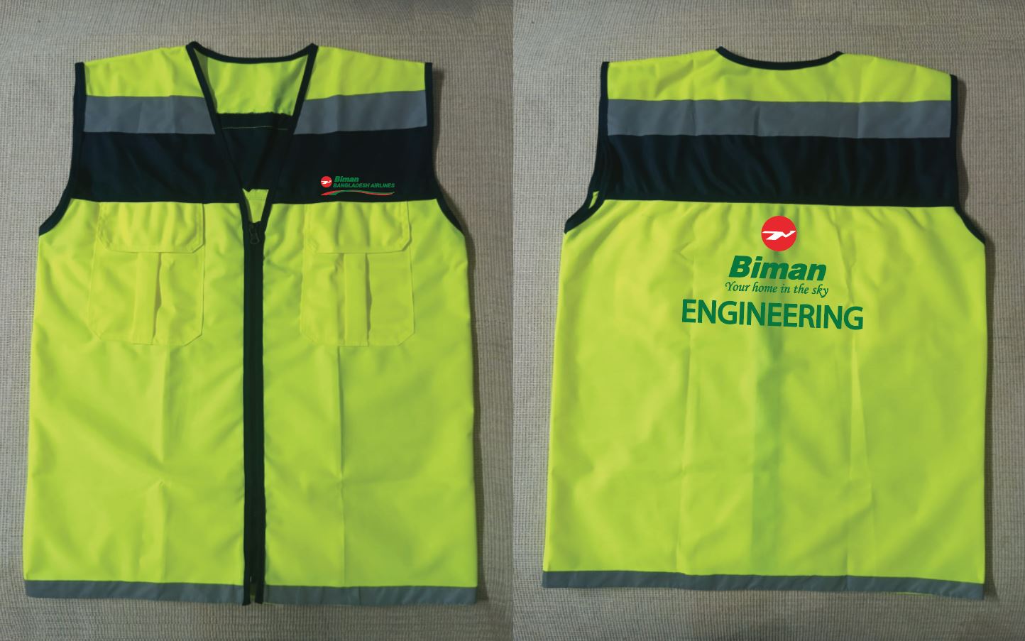 Exclusive Collection Two Pockets Engineering Department Black lemon Apron APR047