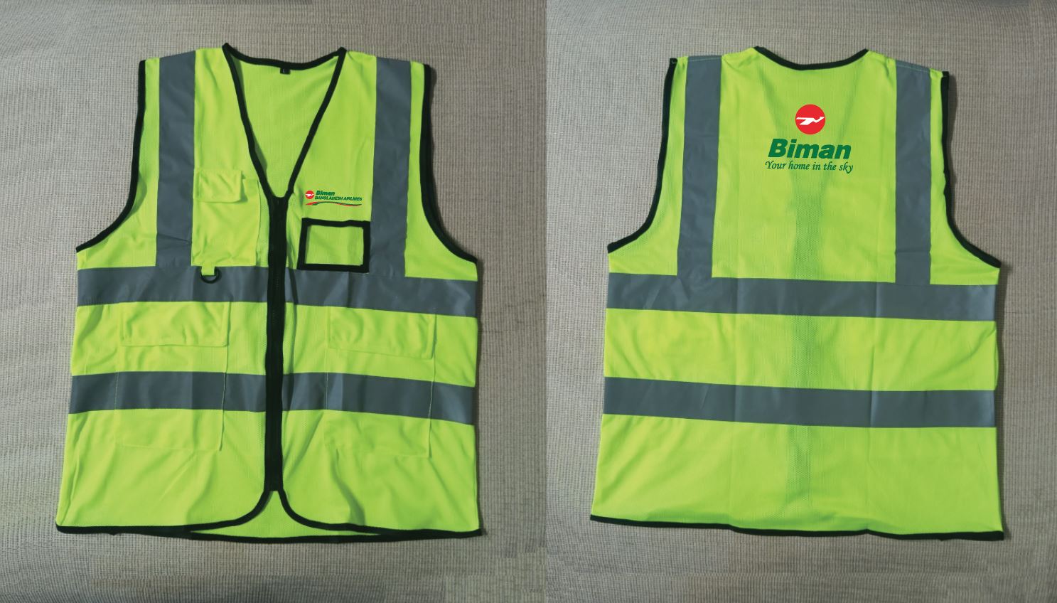 Exclusive Collection Four Pockets Biman Logo lemon Apron APR064