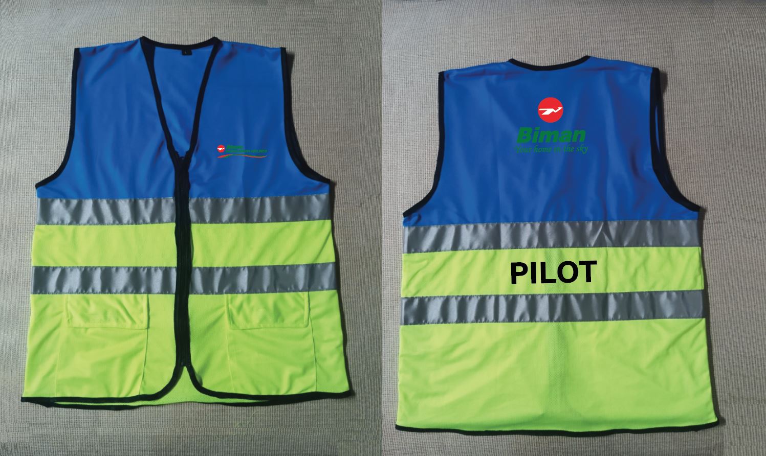 Exclusive Collection Two Pockets Pilot Blue lemon Apron APR058