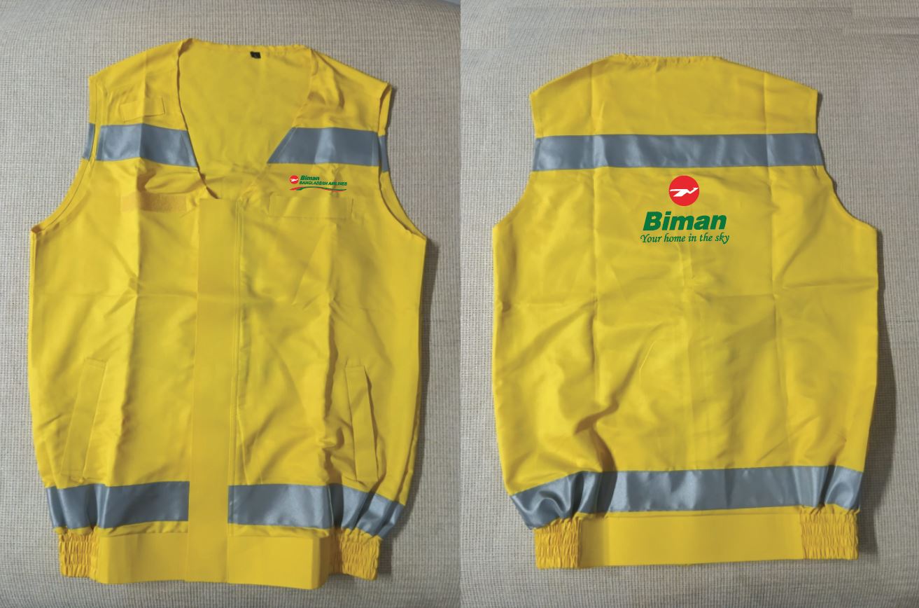 Exclusive Collection Four Pockets Biman Logo Yellow Apron APR071