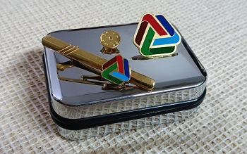 Exclusive Collection Prime Bank LTD 100% Brass (পিতল) Tie Clip and Coat pin set BK003