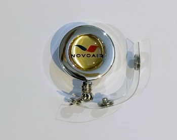 Best quality NOVOAIR YOYO ID Card Holder Plastic Body steel color NOVOAIRIDYY003