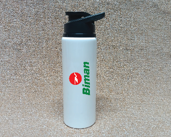 White / Biman Logo Stainless Steel Water Bottle 750ml SS03