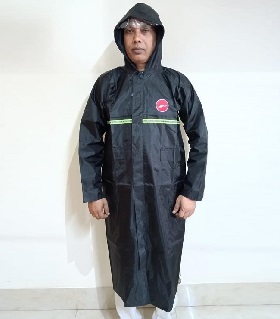 PVC Heat Selling 100% Waterproof Reflective Overcoat Rain suit RCS005