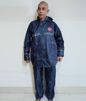 PVC Heat Selling 100% Waterproof Reflective Raincoat with Trouser RS006