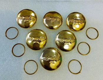 Unique Eagle design Brass (পিতল) Coat Button MOQ PACKAGE BUTTON001