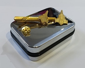 Exclusive Collection Fighter Biman 100% Brass (পিতল) Tie Clip and Coat pin set EBM003