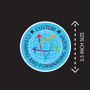 100% Waterproof Custom C&F Agent Logo Sticker MOQ 2 PCS STK004