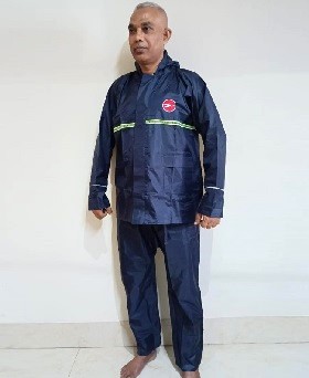 PVC Heat Selling 100% Waterproof Reflective Raincoat with Trouser RS004