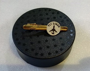 Boeing Tie Clip in Brass and lamination with Box CT0013