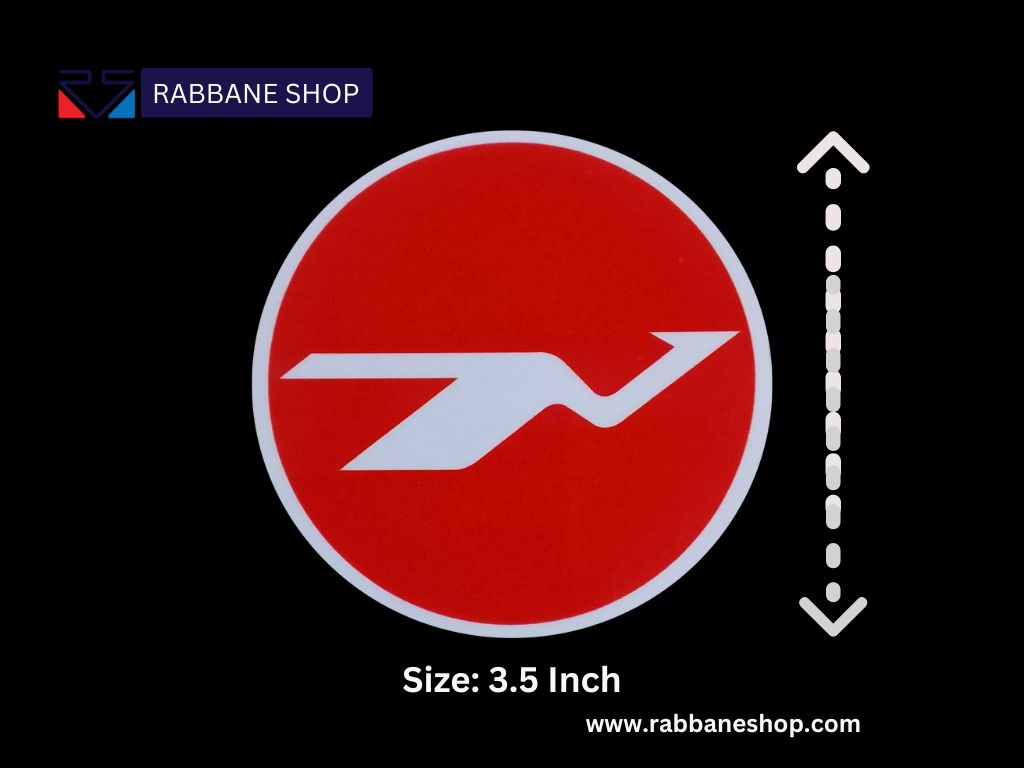 Inside the glass / private car i.e. front part Glue 100% Waterproof Biman Logo Sticker MOQ 2 PCS STK015