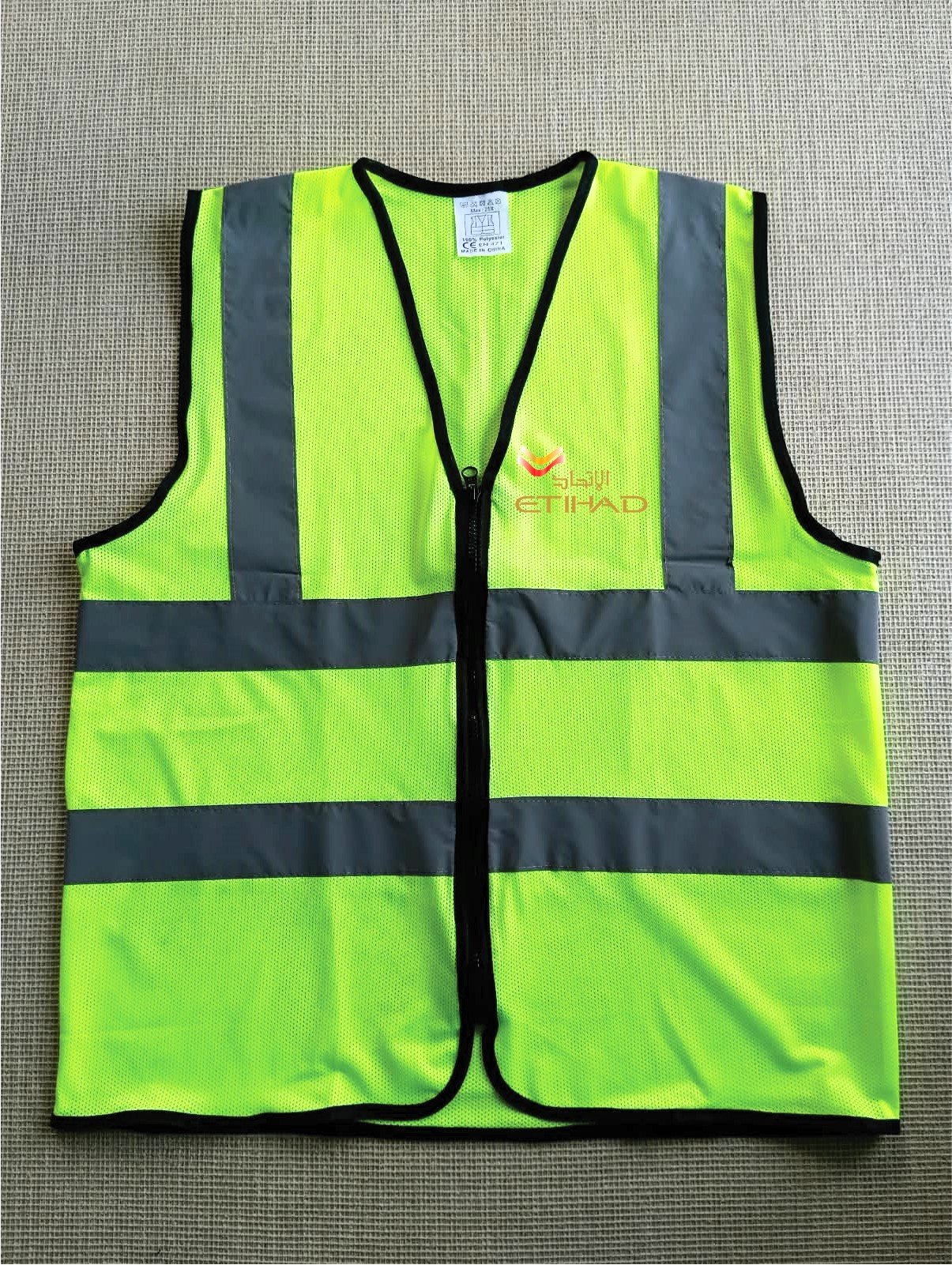Etihad Airways Reflects light Polyester Official Net Apron without pocket VEST023