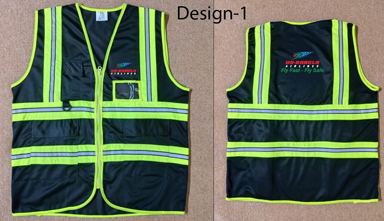 Exclusive Collection US-BANGLA Department Black Official Apron Polyester Four Pockets 02 Designs APR032