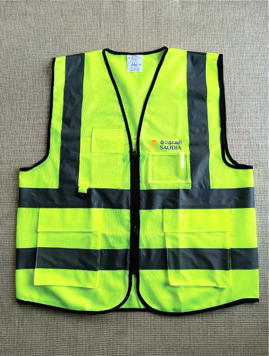 Saudi Airlines Reflects light Polyester Official Apron Four pockets VEST035