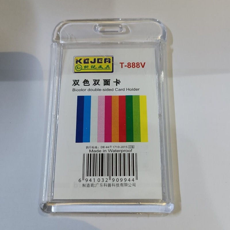 Plastic body kejer Bicolor double side ID card Holder T-888V