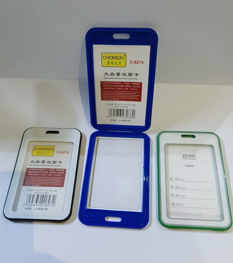 Plastic body CHONGXI KEJER double side ID card Holder C-827V