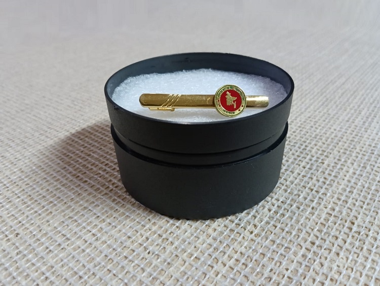 Exclusive Collection People's Republic of Bangladesh Brass (পিতল) Tie Clip TC009