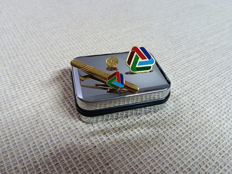 Exclusive Collection Prime Bank LTD 100% Brass (পিতল) Tie Clip and Coat pin set BK003