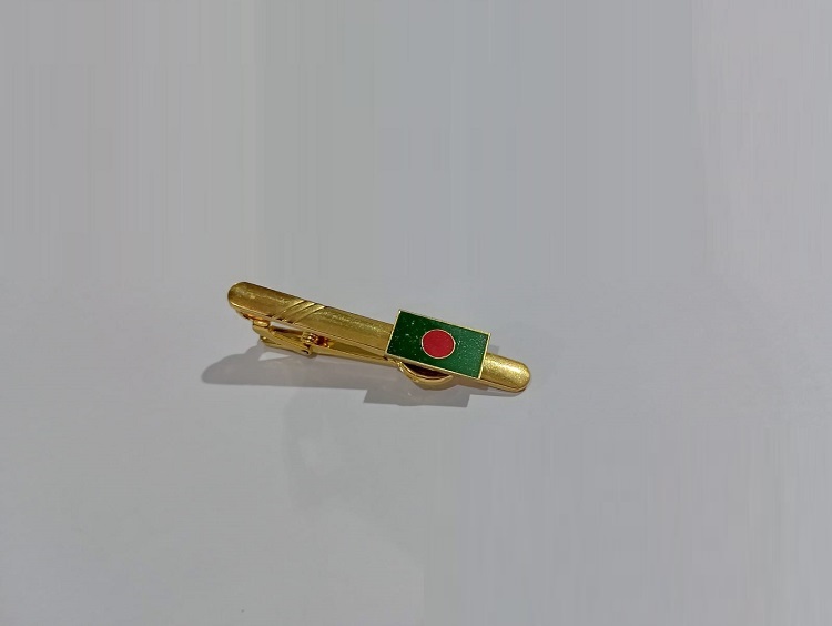 Exclusive Collection Bangladesh Flag Brass (পিতল) Tie Clip CT026
