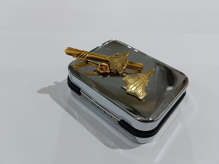 Exclusive Collection Fighter Biman 100% Brass (পিতল) Tie Clip and Coat pin set EBM003