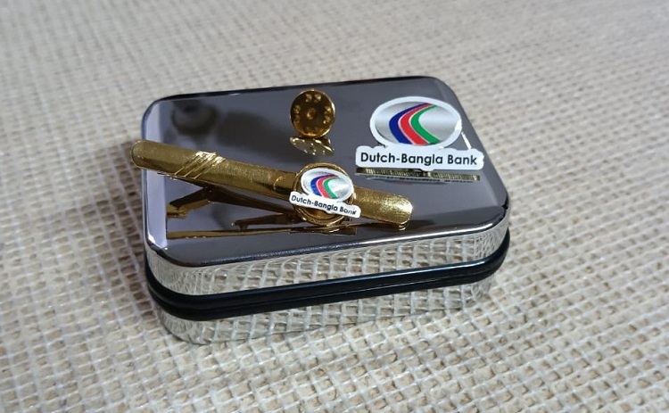 Exclusive Collection Dutch Bangla Bank LTD 100% Brass (পিতল) Tie Clip and Coat pin set BK005
