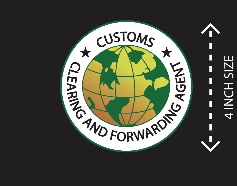 100% Waterproof Customs C&F Agent Sticker MOQ 2PCS STK009