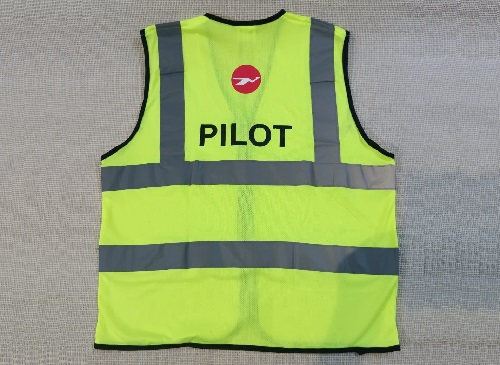 Reflects light 100% Polyester Official Pilot Net Apron without pocket APR061
