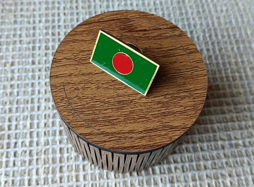 Exclusive Collection Bangladesh Flag 100% Brass (পিতল) Coat Pin CPIN002