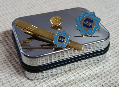 Exclusive Collection Shahjalal Islami Bank PLC 100% Brass (পিতল) Tie Clip and Coat pin set BK001