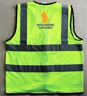 Singapore Airlines Reflects light Polyester Official Net Apron without pocket VEST056