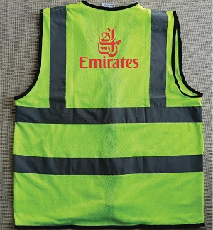 Emirates Airlines Reflects light Polyester Official Net Apron without pocket VEST007
