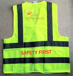 Etihad Airways Reflects light Polyester Official Apron without pocket VEST018