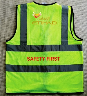 Etihad Airways Reflects light Polyester Official Net Apron without pocket VEST024