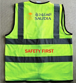 Saudi Airlines Reflects light Polyester Official Net Apron without pocket VEST039