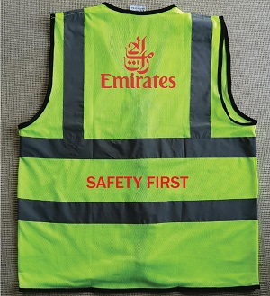 Emirates Airlines Reflects light Polyester Official Net Apron without pocket VEST008