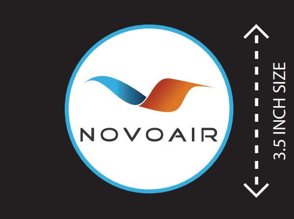 100% Waterproof NOVOAIR Logo Sticker MOQ 2 PCS STK007