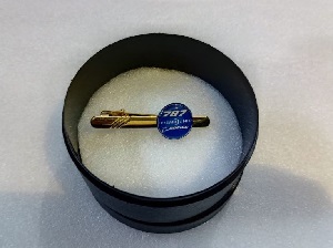 Boeing 787 Tie Clip in Brass and lamination with Box CT0011