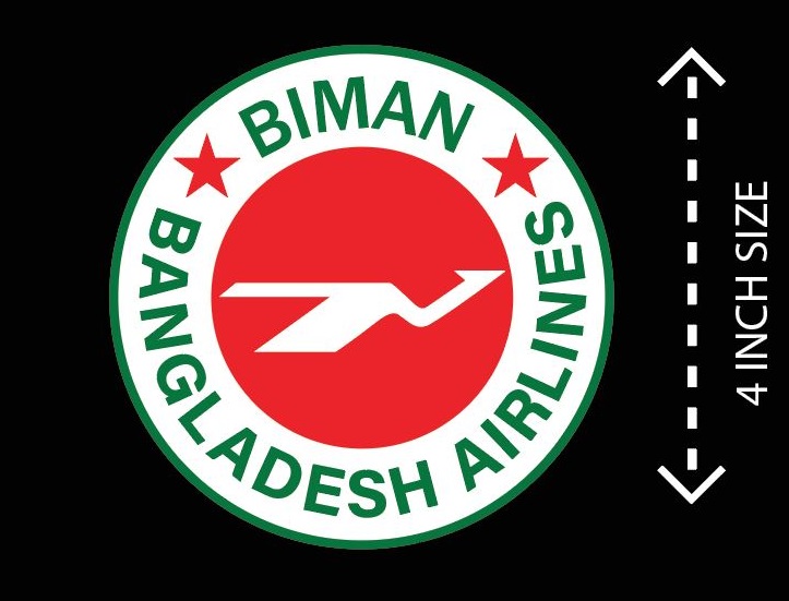 100% Waterproof Biman Logo Sticker MOQ 2 PCS STK012