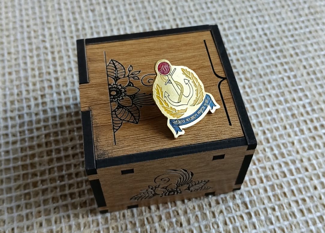 Exclusive Collection Bangladesh Navy 100% Brass (পিতল) Coat Pin CPIN005