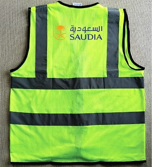Saudi Airlines Reflects light Polyester Official Net Apron without pocket VEST038
