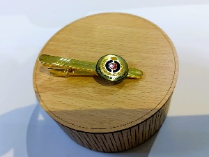 BANGLADESH CUSTOMS LOGO Tie Clip in Brass and lamination with Box CT009