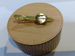US-BANGLA AIRLINES LOGO Tie Clip in Brass and lamination with Box CT005