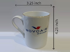 NOVOAIR Printed Exclusive design White Ceramic Mug for Milk/Tea/Coffee/Water BMUG004